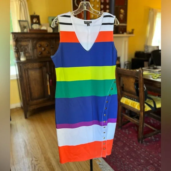 BOLD elements Multicolor Striped Mini Dress - Picture 1 of 4